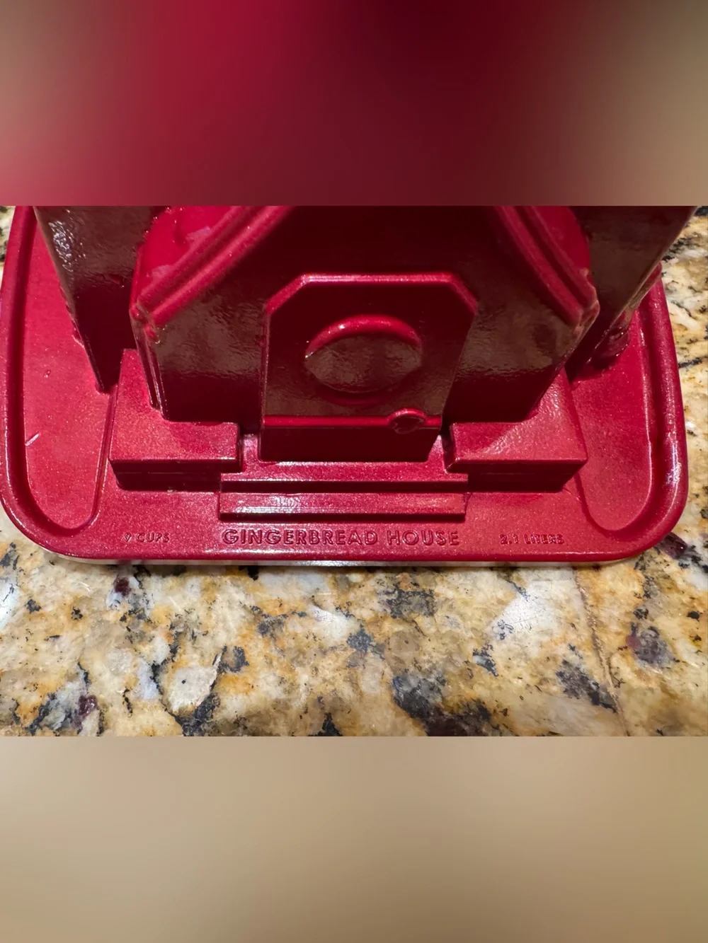 Nordicware Festive Red Gingerbread House Cast Heavy Duty Bundt Cake Mold